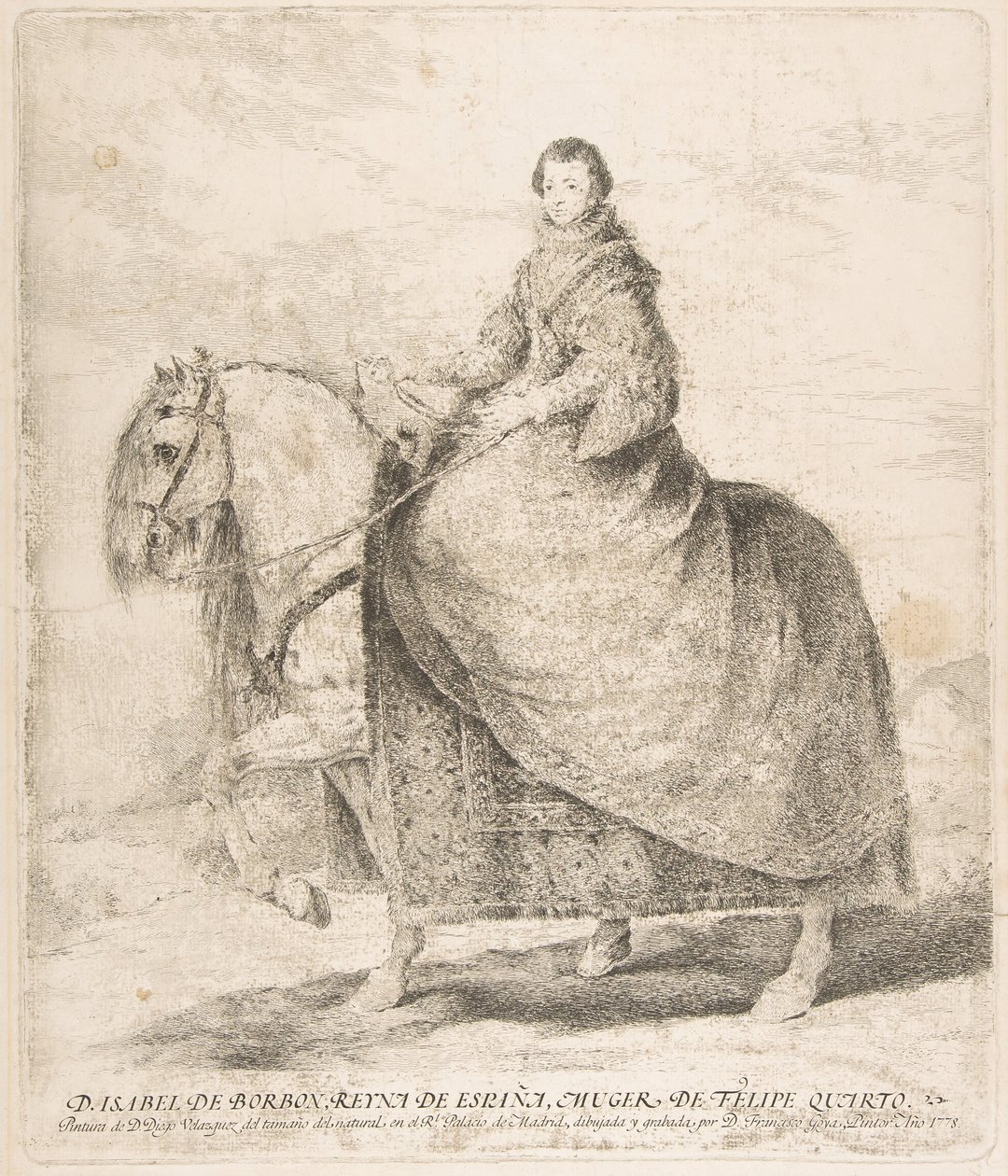 Isabella af Bourbon, dronning af Spanien og hustru til Philip IV D. Isabella af Bourbon, dronning af Spanien, af Francisco de Goya
