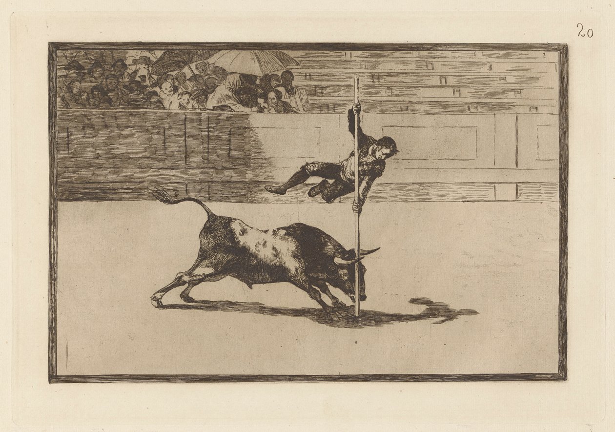 Liger og Joanito Apreviation er Api? N Madrid (Agiility and Audity of Juanito Apinani i [riggen] ved Madrid), plade af Francisco de Goya