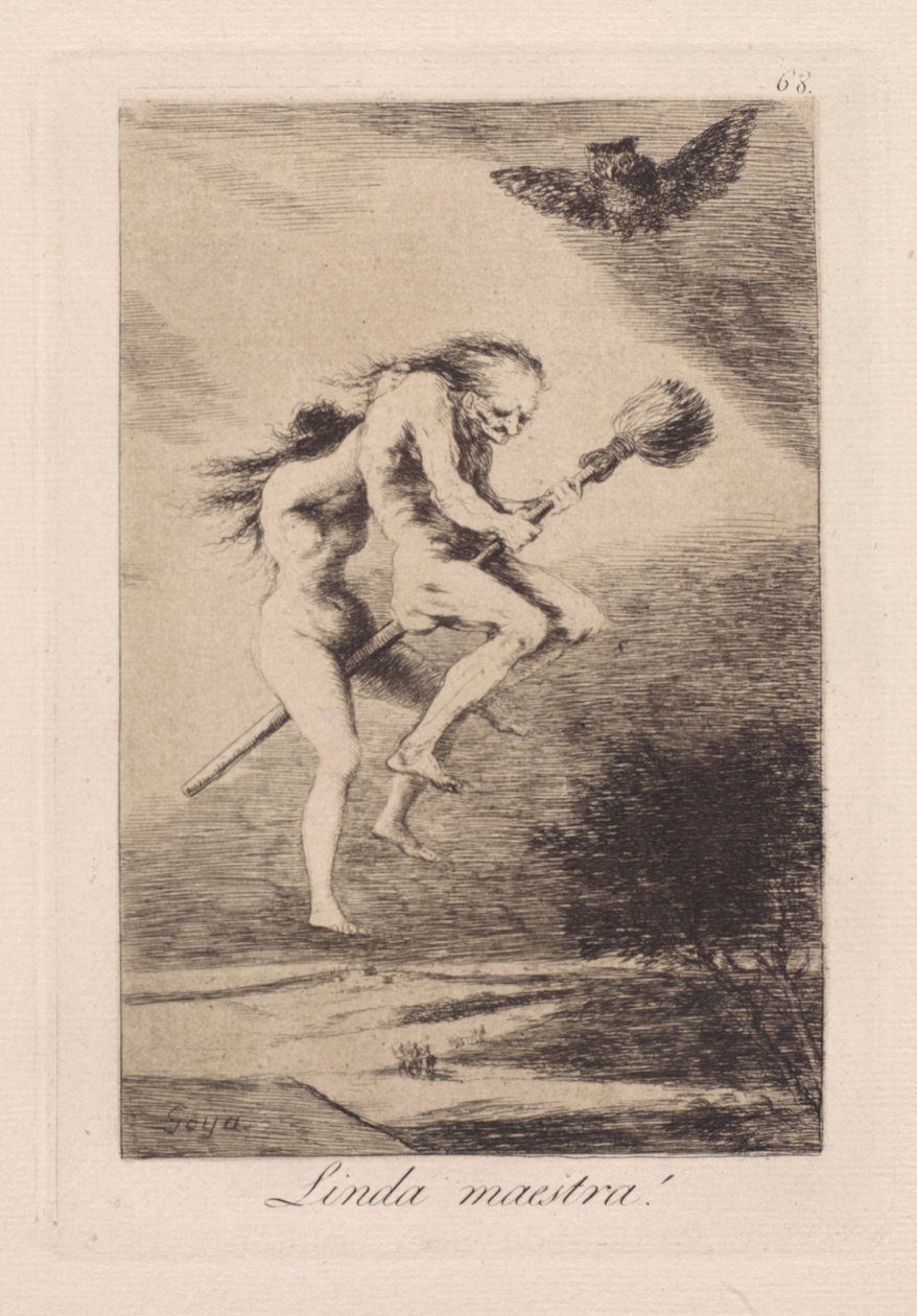 Linda maestra! (Smukke lærer!), pl. 68 fra serien Los caprichos af Francisco de Goya