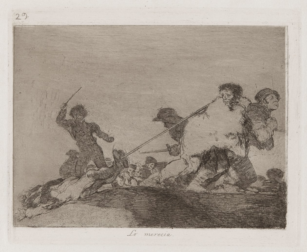 He Deserved It, Plade 29 fra The Disasters of War af Francisco de Goya