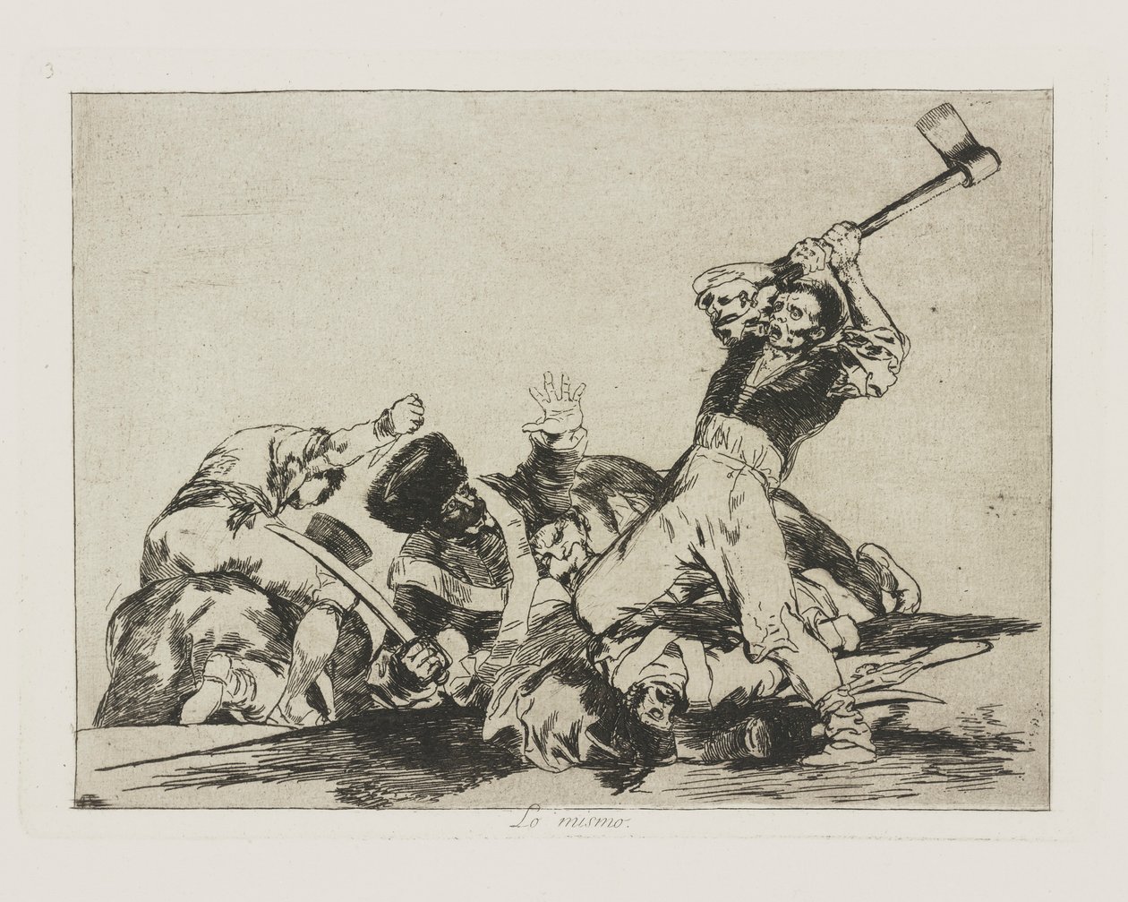 Det samme (det samme), pl. 3 Fra serien krigskatastroferne (krigskatastroferne) af Francisco de Goya