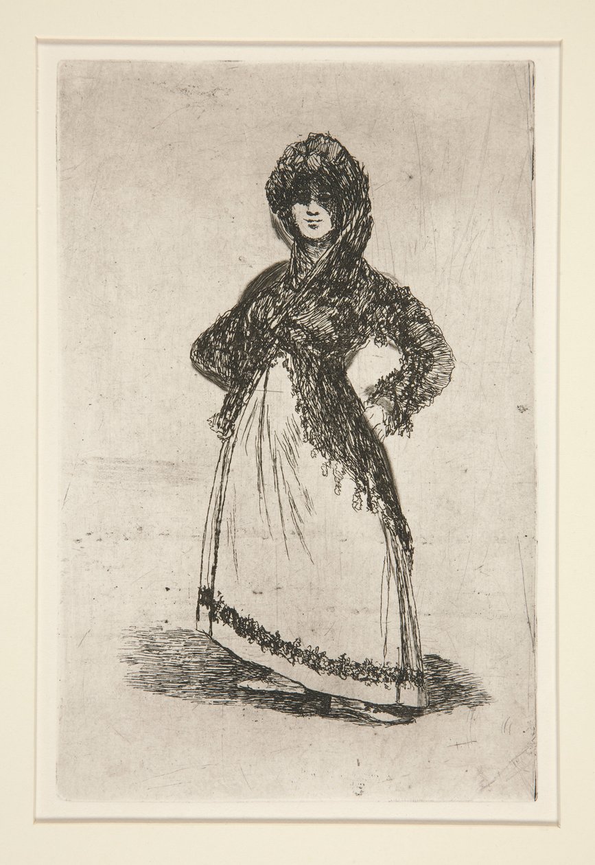 Maja [med lys baggrund] af Francisco de Goya