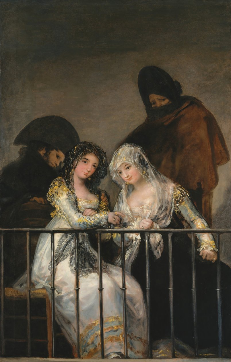 Majas på en altan, ca. 1800-1810. af Francisco de Goya