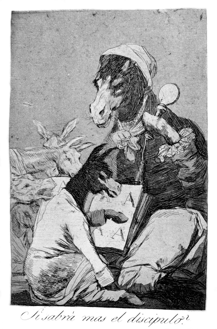 Måske vidste eleven ikke mere, 1799 af Francisco de Goya