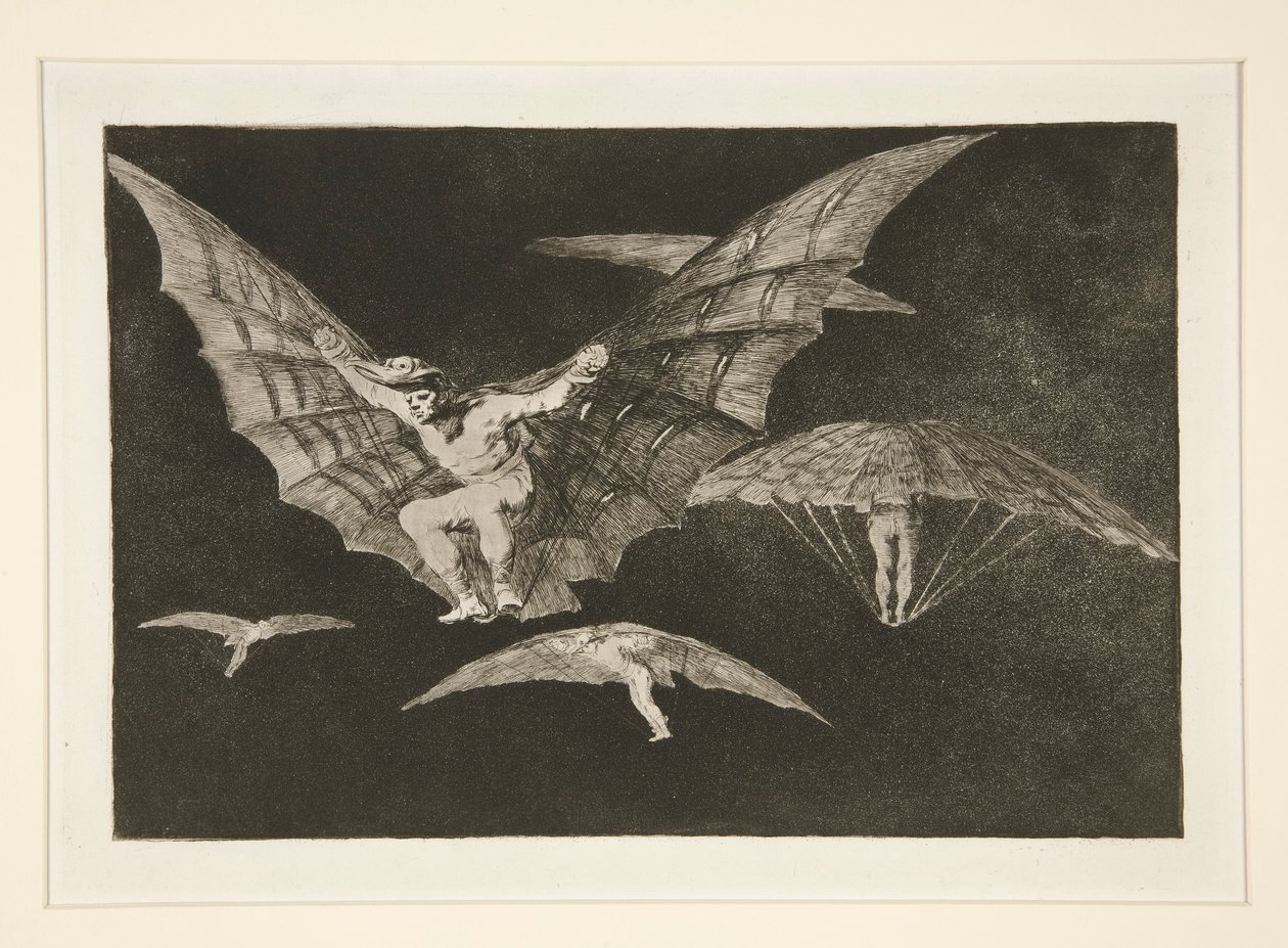 Flyvemåde (A Way of Flying), pl. 13 fra serien Ordsprogene af Francisco de Goya