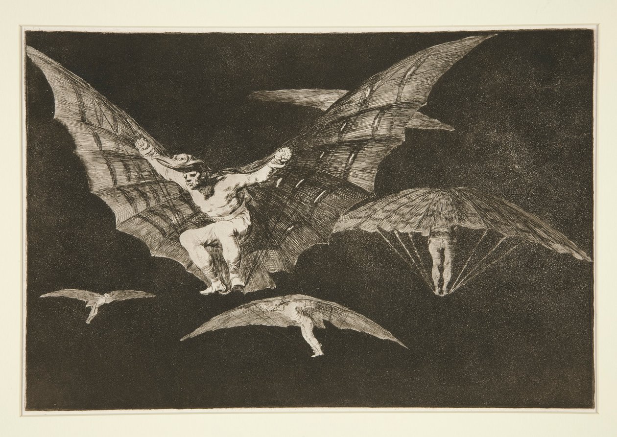 Flyvemåde (A Way of Flying), pl. 13 fra serien Ordsprogene af Francisco de Goya