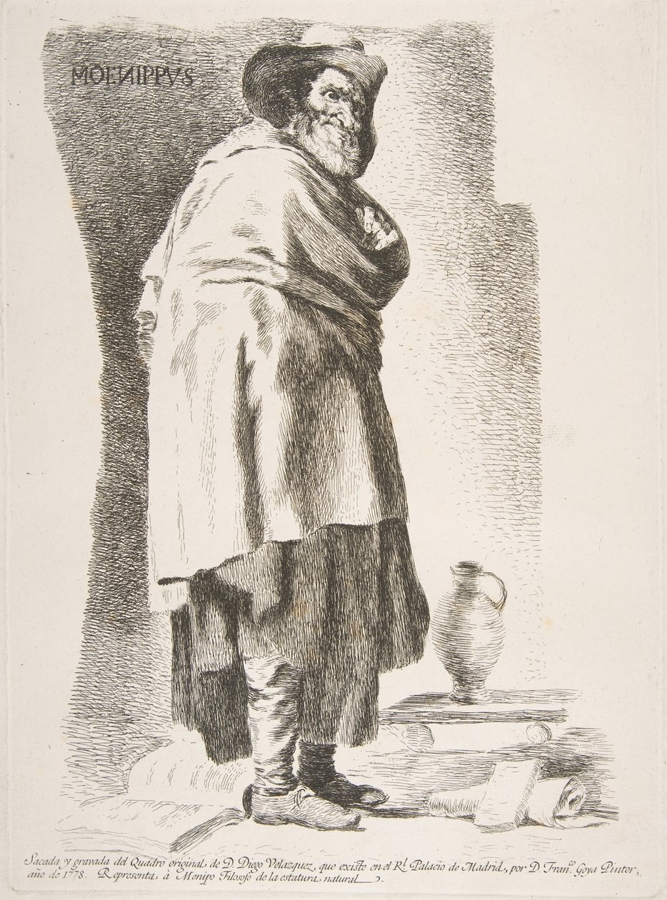 Moenippus Menipo filosof, 1778. af Francisco de Goya
