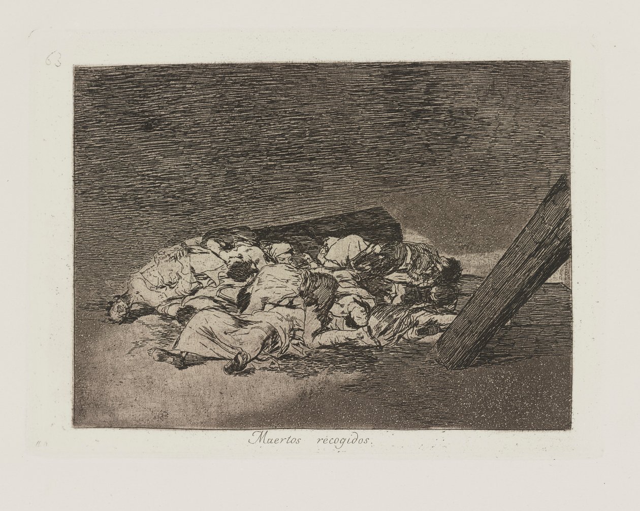 Døde samlet. (De dødes høst.), pl. 63 fra serien The Disasters of War af Francisco de Goya
