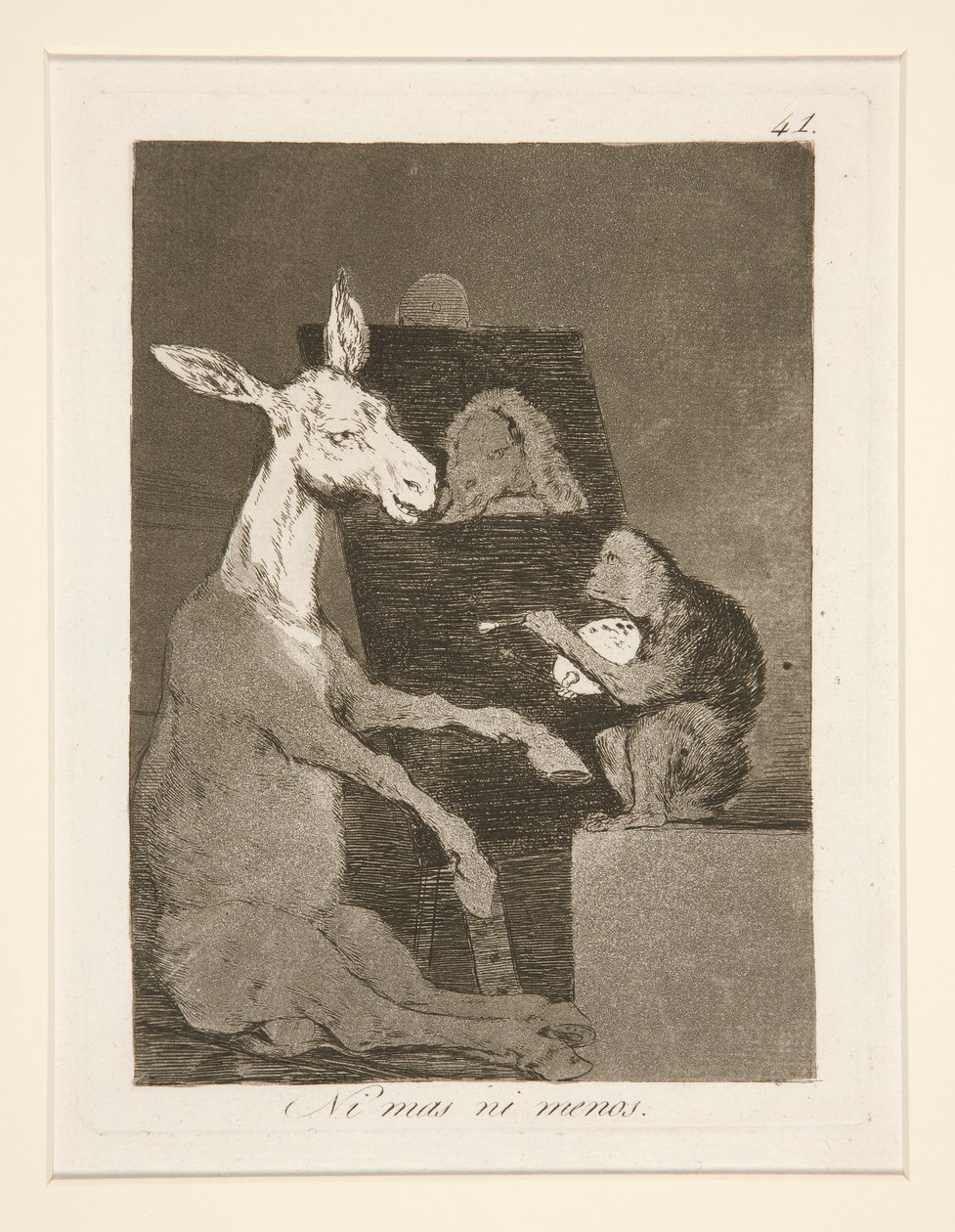 Hverken mere eller mindre (hverken mere eller mindre), pl. 41 fra serien The Whims af Francisco de Goya