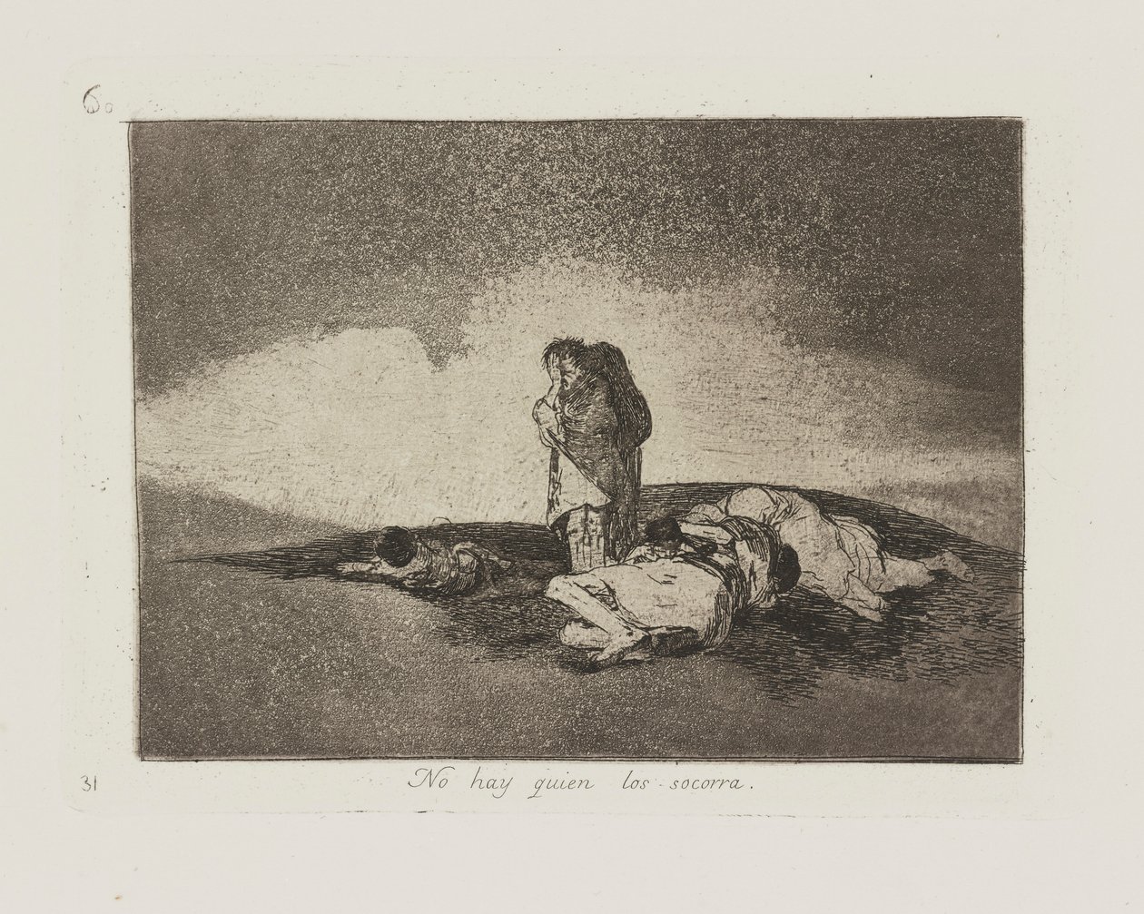 Der er ingen til at hjælpe dem. (Der er ingen til at hjælpe dem.), pl. 60 fra serien The Disasters of War af Francisco de Goya