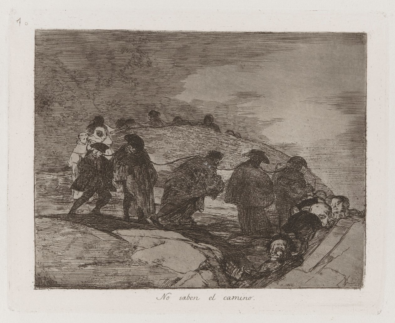 They Do Not Know the Way, Plade 70 fra The Disasters of War af Francisco de Goya