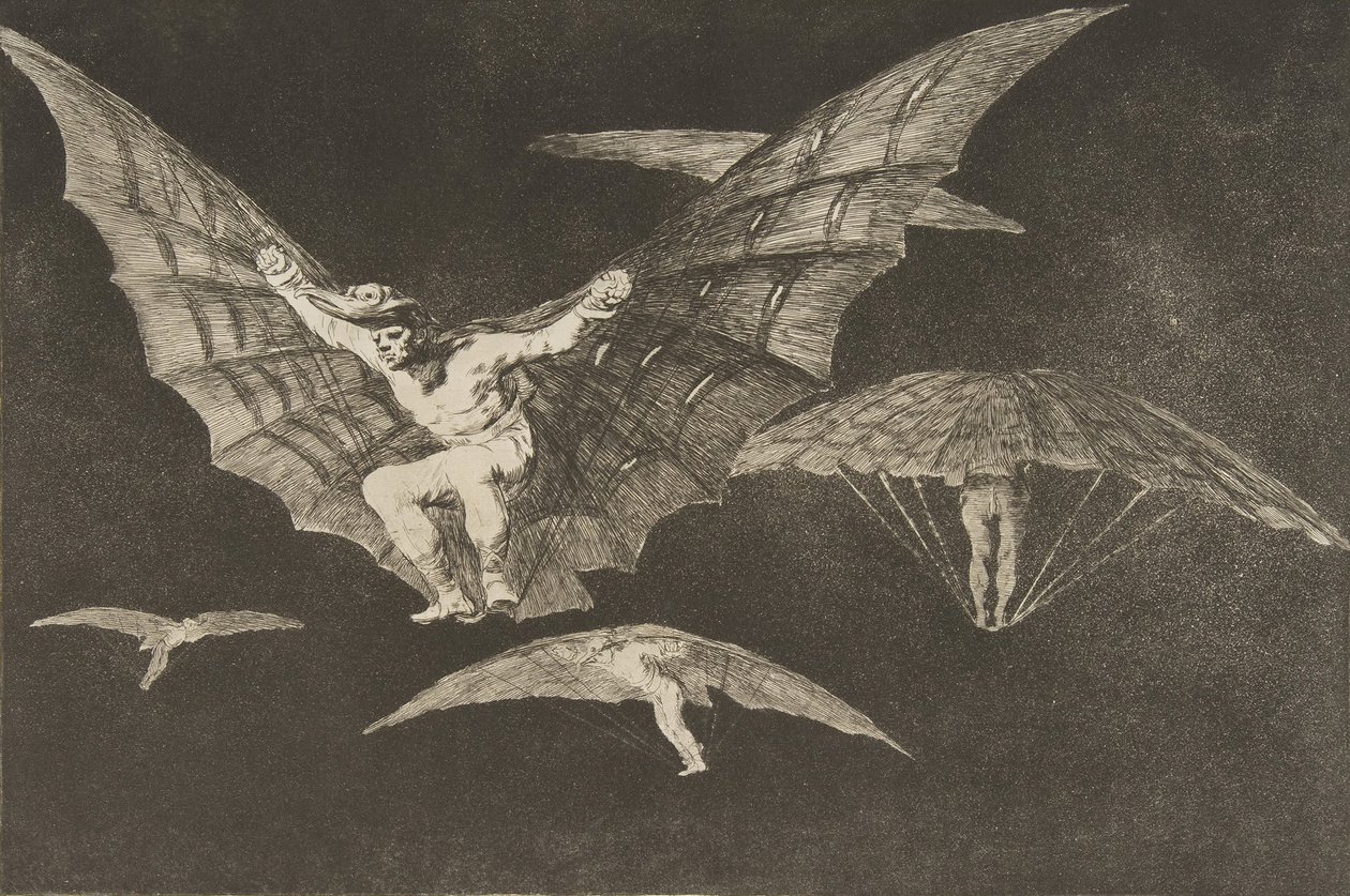 Plade 13 fra The Disparates: A Way of Flying, ca. 1816-23 udgivet 1864. af Francisco de Goya