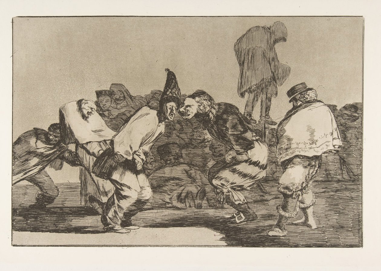 Plade 14 fra Disparates: Carnival Folly, ca. 1816-23 udgivet 1864. af Francisco de Goya