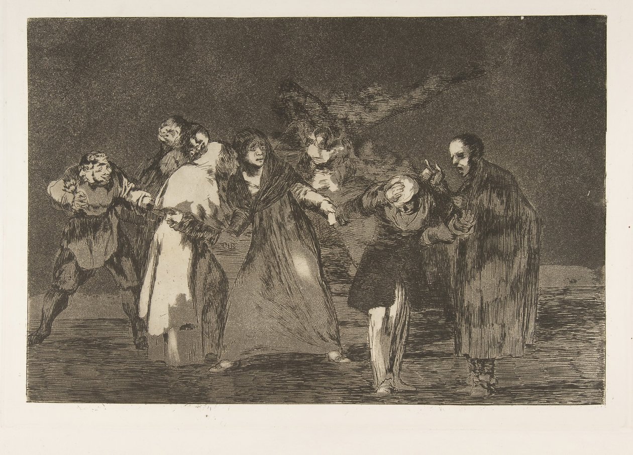 Plade 16 fra Disparates: Sår heler hurtigere end forhastede ord, ca. 1816-23 udgivet 1864. af Francisco de Goya