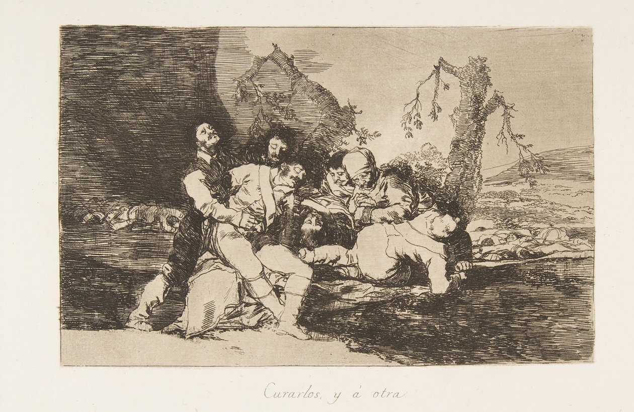 Plade 20 fra The Disasters of War Los Desastres de la Guerra: Get t..., 1810 udgivet 1863. af Francisco de Goya