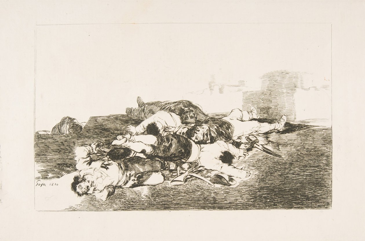 Plade 22 fra The Disasters of War Los Desastres de la Guerra: Endnu værre. Både og..., 1810. af Francisco de Goya