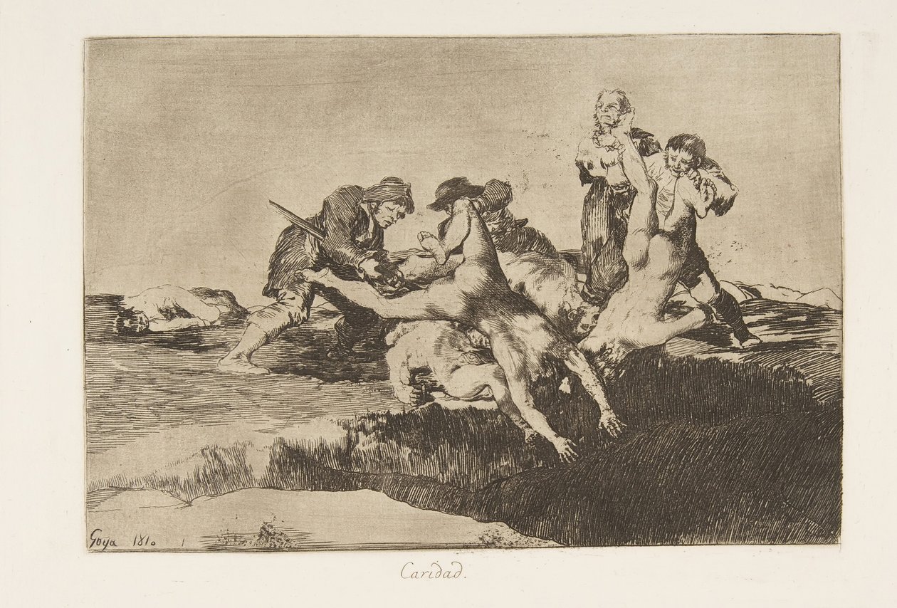 Plade 27 fra The Disasters of War Los Desastres de la Guerra: Char..., 1810 udgivet 1863. af Francisco de Goya