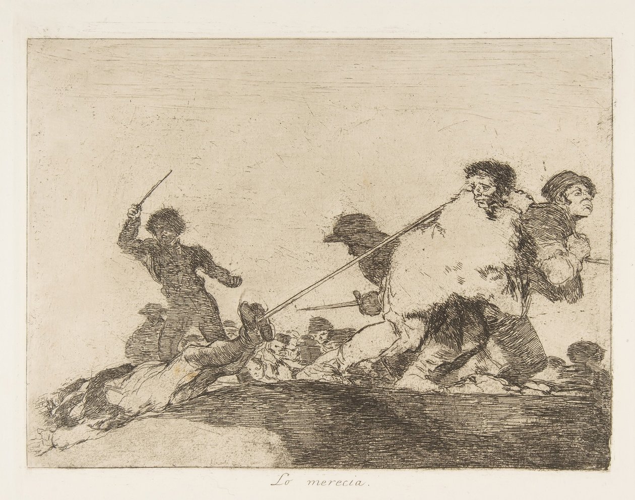 Plate 29 from The Disasters of War Los Desastres de la Guerra :: He ..., 1810 published 1863. dani af Francisco de Goya