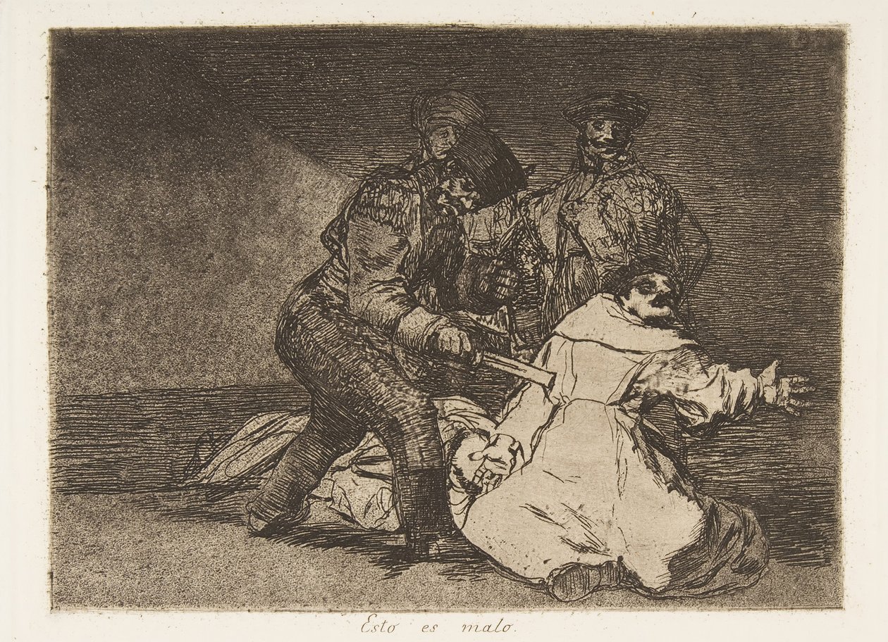 Plade 46 fra The Disasters of War Los Desastres de la Guerra: This ..., 1810 udgivet 1863. af Francisco de Goya