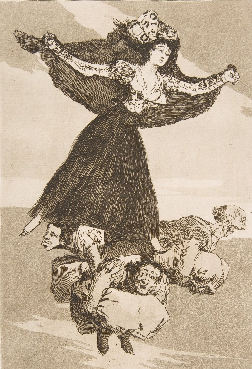 Plade 61 fra Los Caprichos: De har fløjet Volaverunt., 1799. af Francisco de Goya