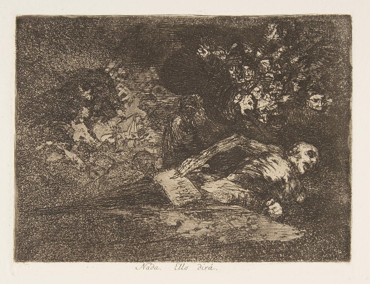 Plade 69 fra The Disasters of War Los Desastres de la Guerra: Not..., 1810-20, udgivet 1863. af Francisco de Goya