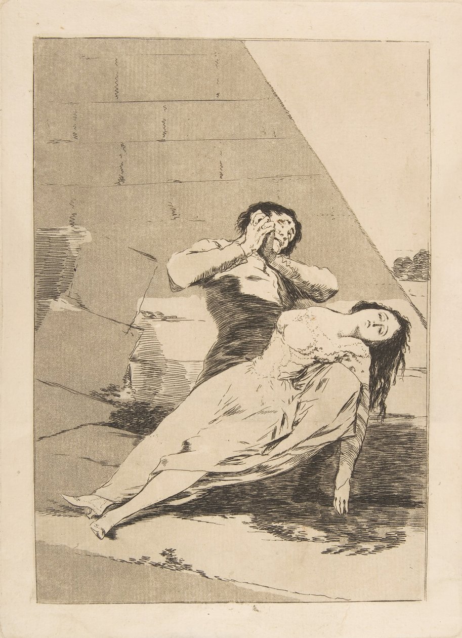 Plade 9 fra Los Caprichos: Tantalus Tantalus., 1799 af Francisco de Goya