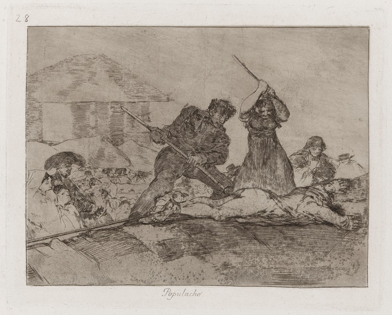 Rabble, plade 28 fra The Disasters of War af Francisco de Goya
