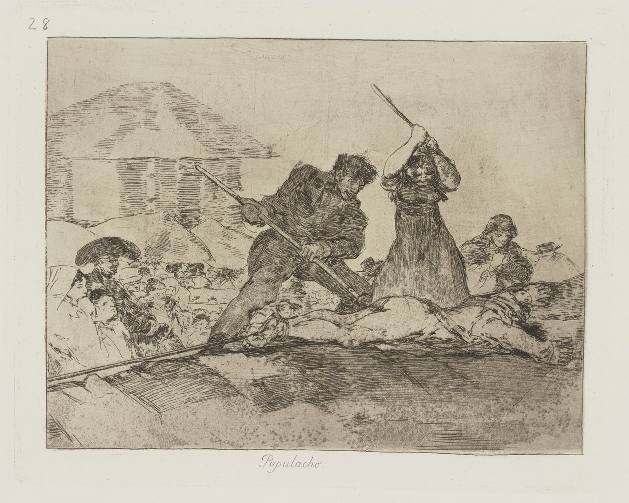 Befolkning. (Rabble.), pl. 28 fra serien The Disasters of War af Francisco de Goya