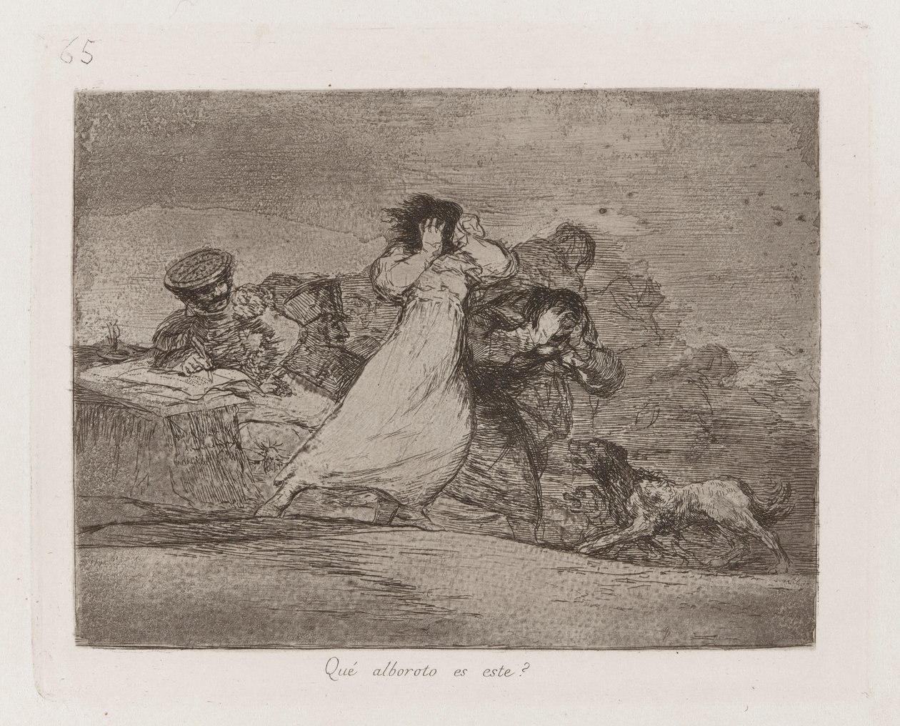 At? er det optøjer? (What Is This Hubbub?), Plade 65 fra The Disasters of War af Francisco de Goya