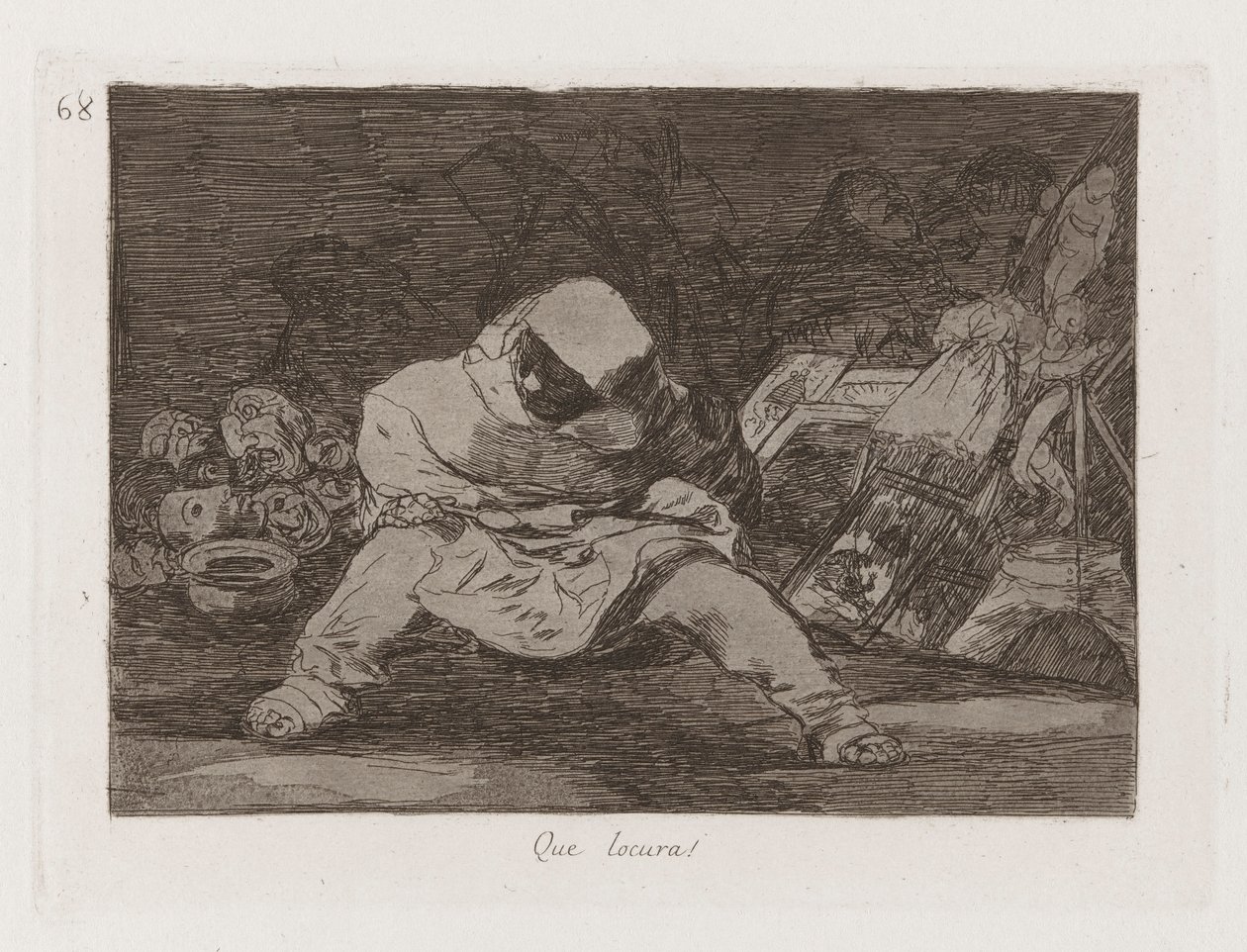 Hvilket vanvid! (Hvilken vanvid!), Plade 68 fra The Disasters of War af Francisco de Goya