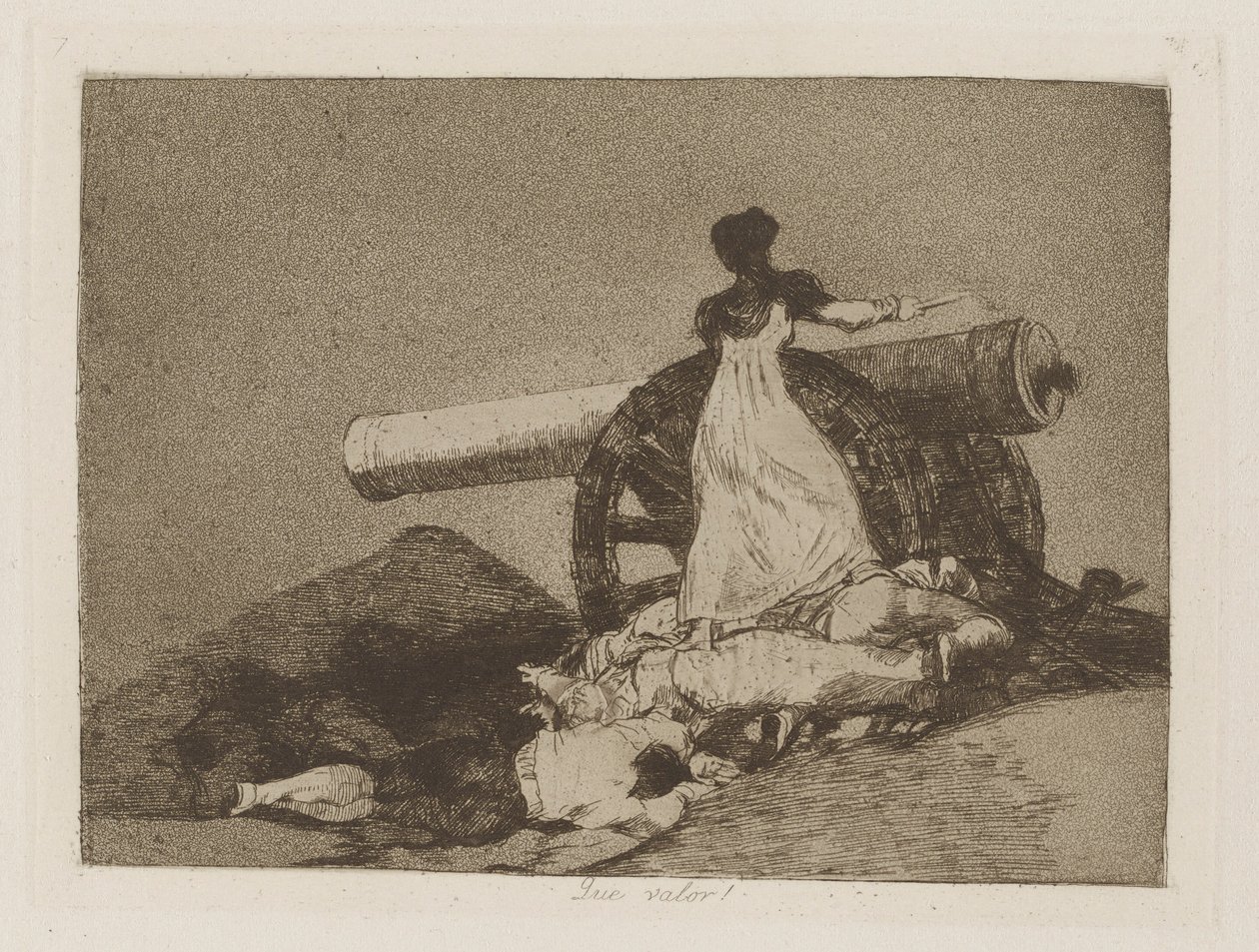 Hvilken værdi! (Hvilket Mod!), pl. 7 fra serien The Disasters of War af Francisco de Goya