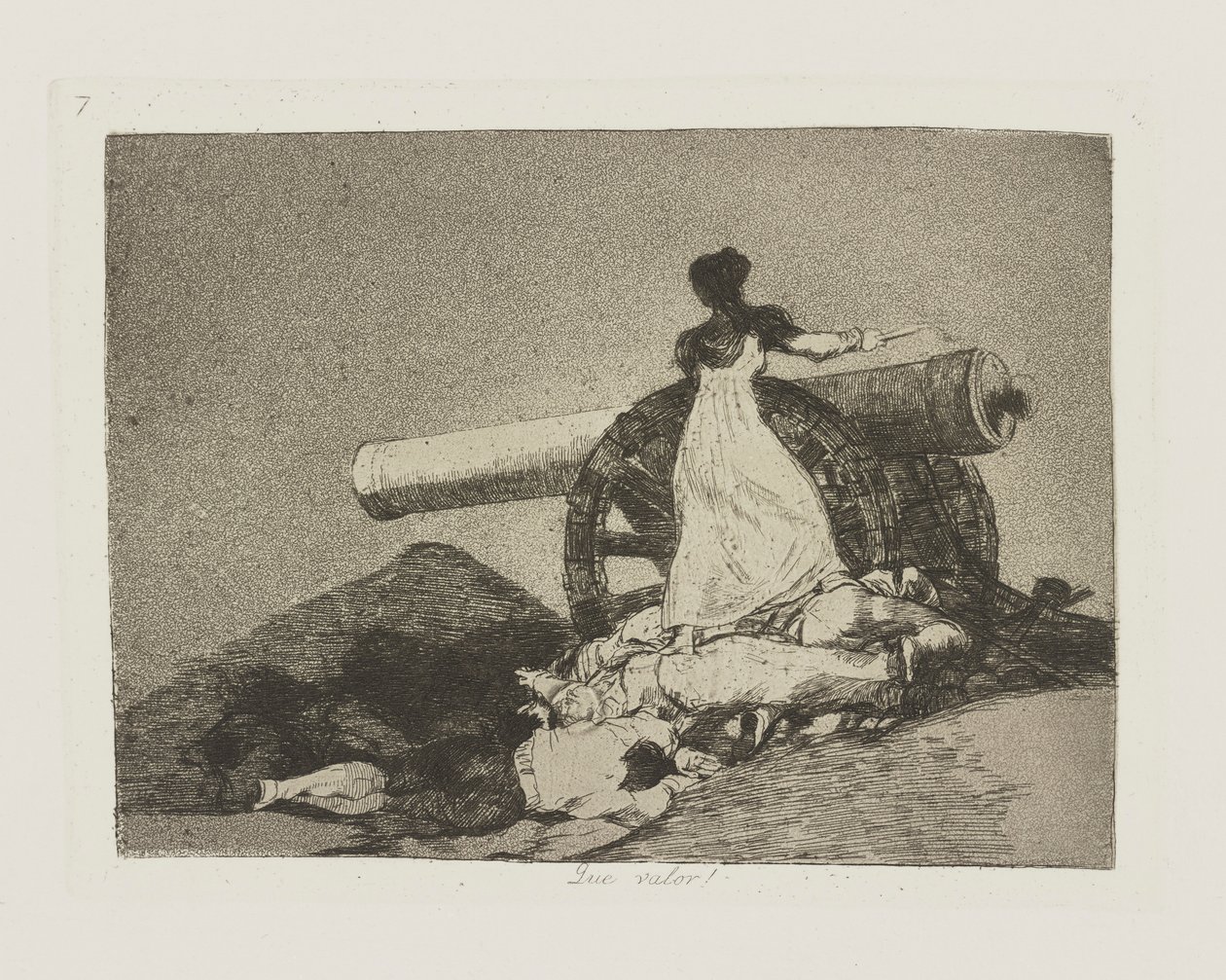 Hvilken værdi! (Hvilket Mod!), pl. 7 fra serien The Disasters of War af Francisco de Goya