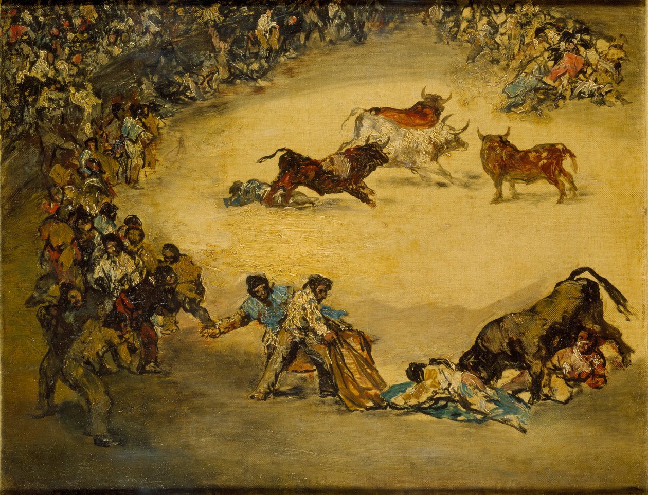 Scene ved en tyrefægtning: Diversion de Espana, c1766-1828 af Francisco de Goya