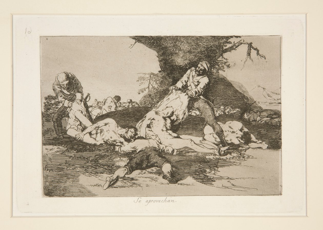 De drager fordel (De gør brug af dem), pl. 16 fra The Disasters of War af Francisco de Goya