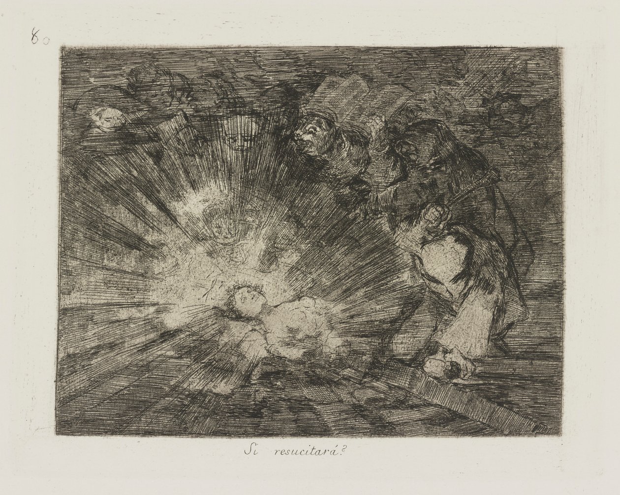 Er du genoplivet?? (Vil hun rejse sig igen?), pl. 80 fra serien Los desastres de la guerra (Krigens katastrofer) af Francisco de Goya