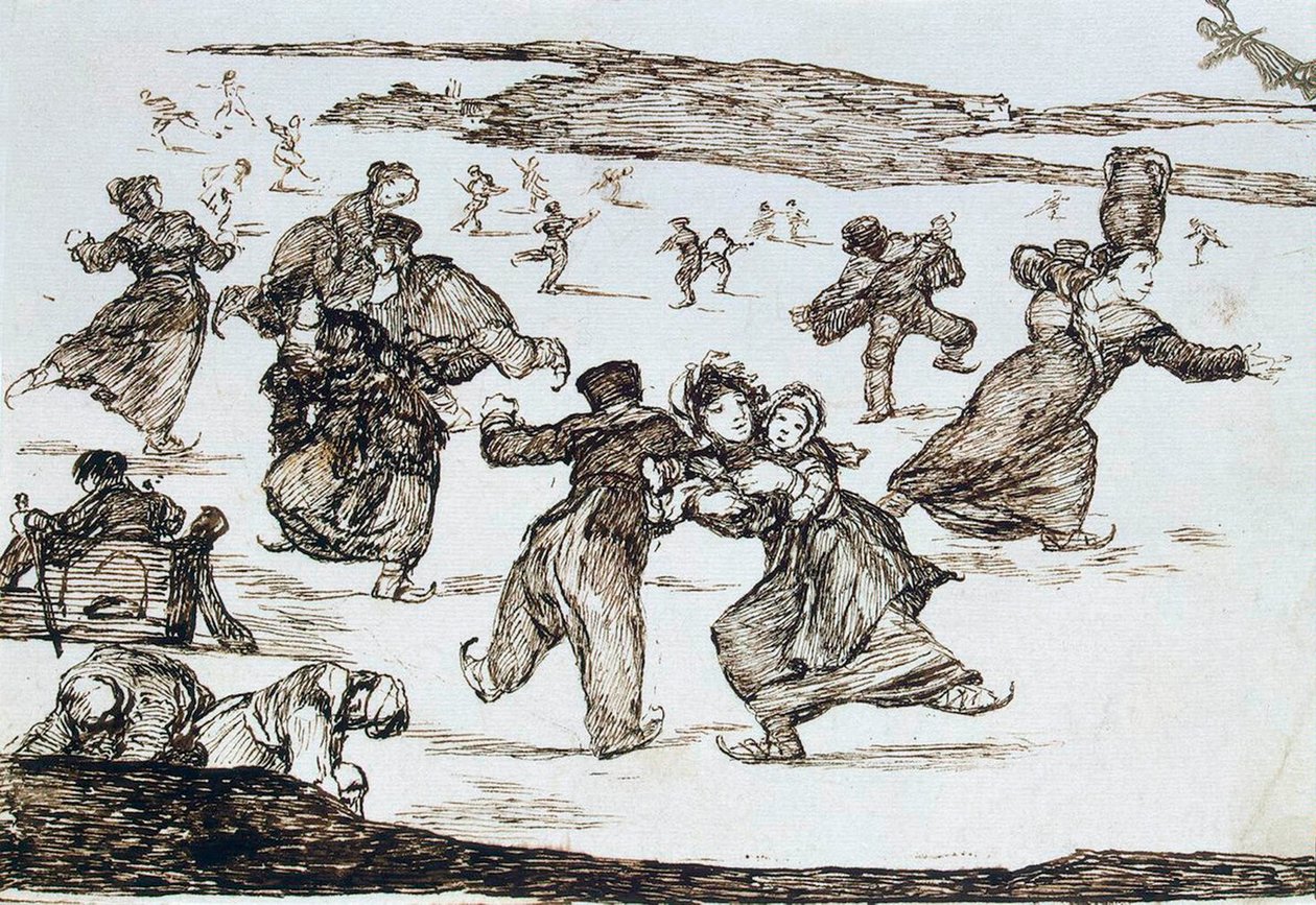 Skatere, mellem 1812 og 1823. af Francisco de Goya