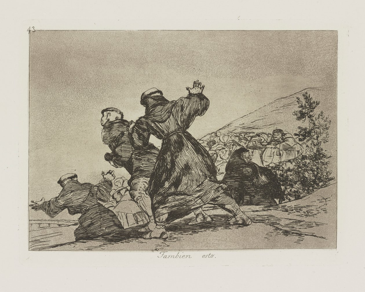 Også det. (Også denne), pl. 43 fra serien The Disasters of War af Francisco de Goya