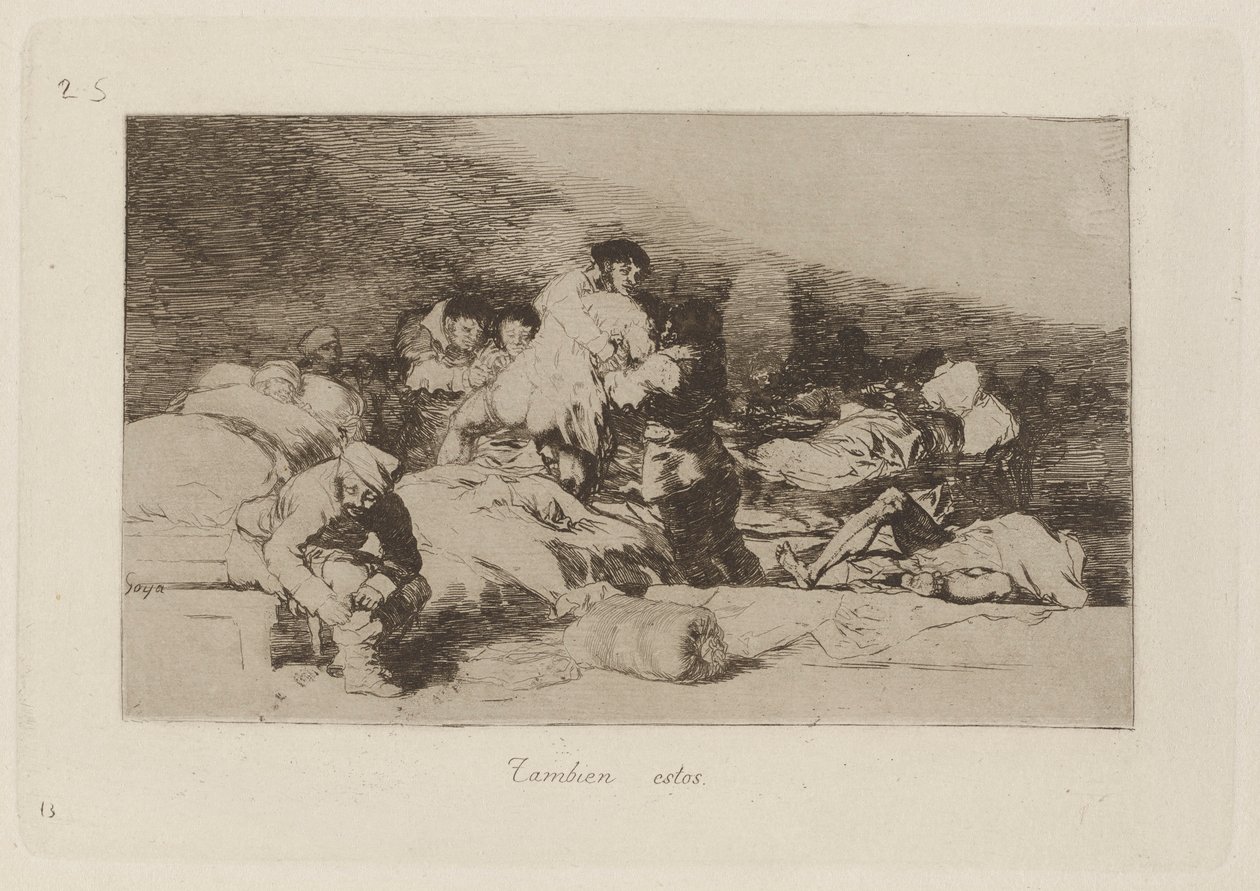 Også disse (Også disse), Plade 25 fra The Disasters of War af Francisco de Goya
