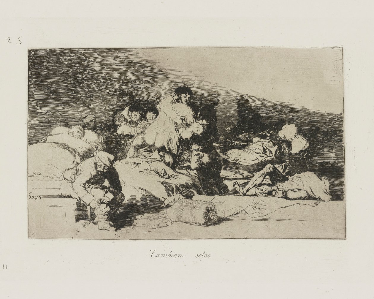 Også disse. (Også disse), pl. 25 fra serien The Disasters of War af Francisco de Goya