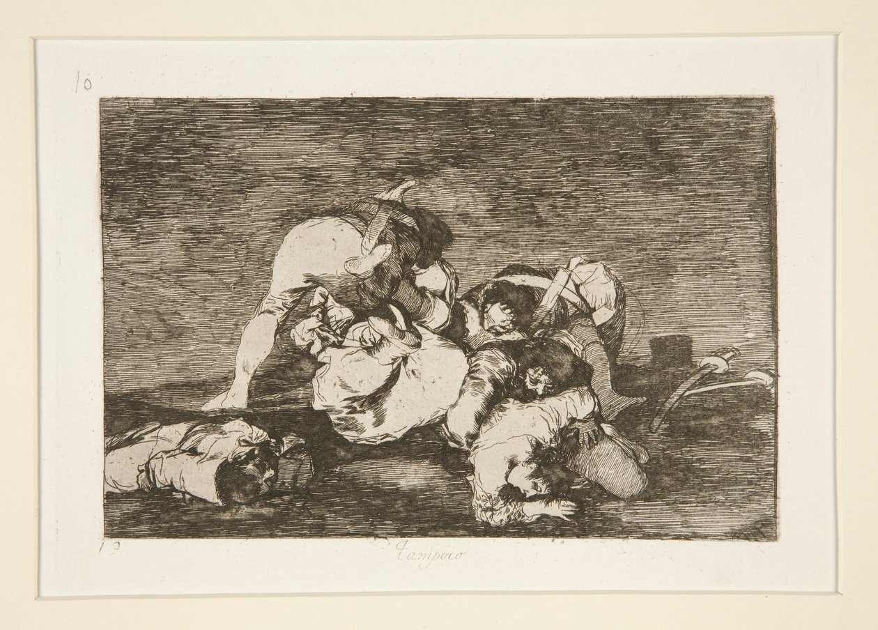 Hverken (heller [Do These] Heller), pl. 10 fra serien The Disasters of War af Francisco de Goya
