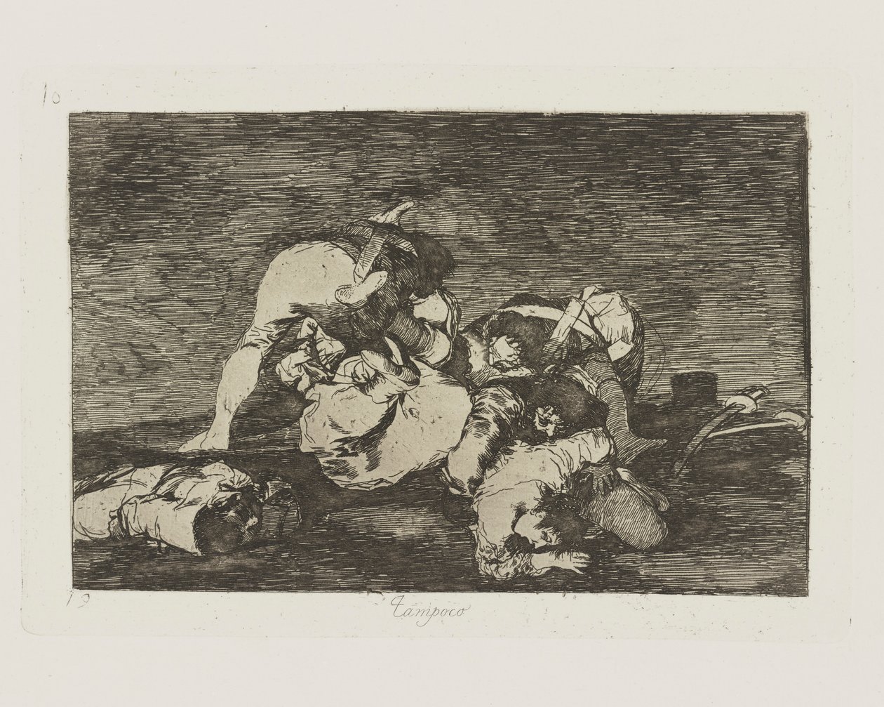 Slet ikke. (Gør heller ikke disse.), pl. 10 fra serien The Disasters of War af Francisco de Goya