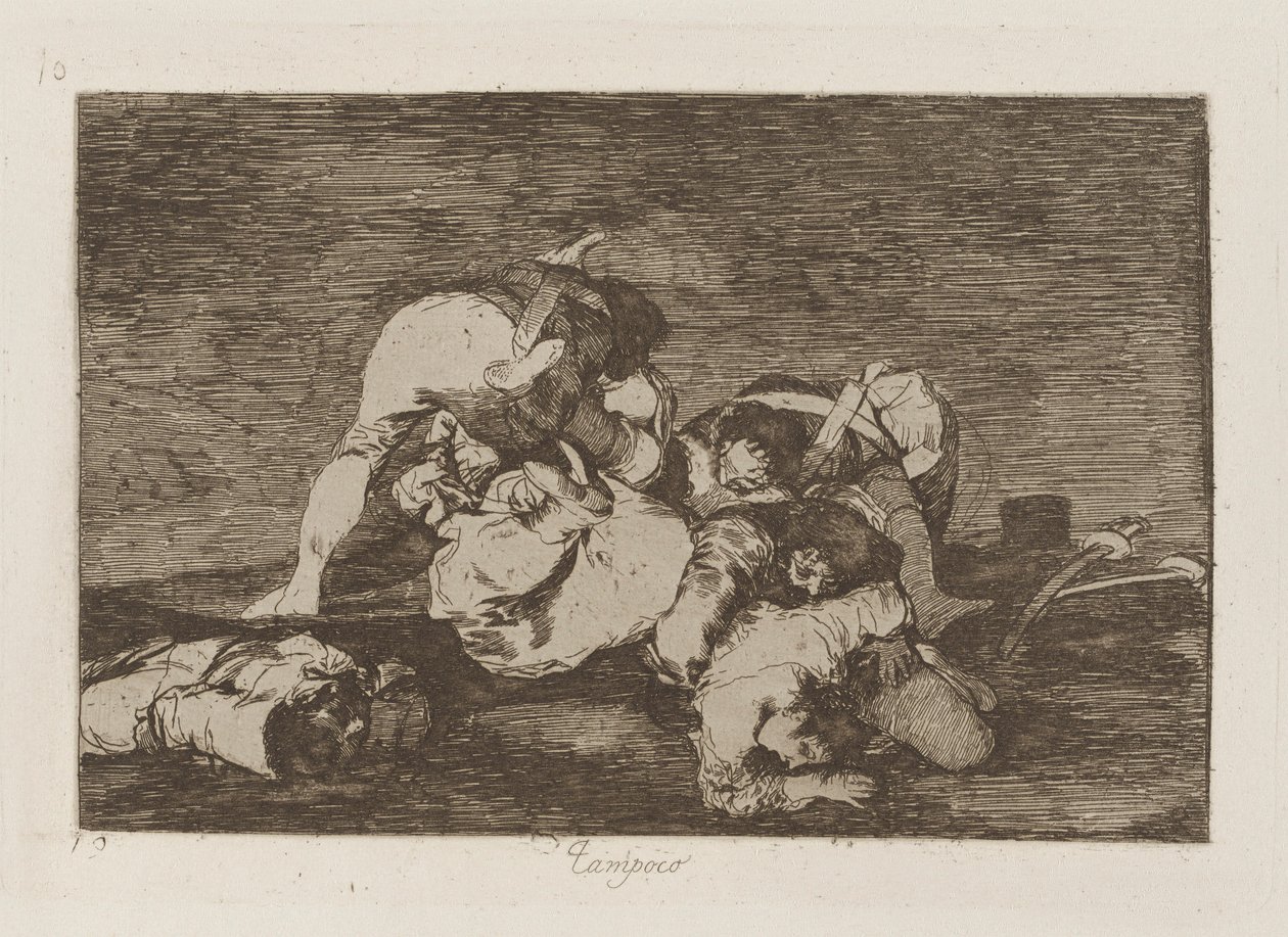 Hverken (heller [Do These] Heller), pl. 10 fra serien The Disasters of War af Francisco de Goya