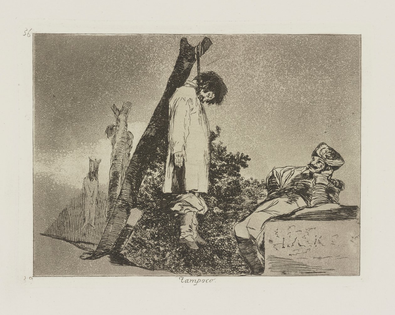 Slet ikke. (Ikke [i dette tilfælde] heller.), pl. 36 fra serien The Disasters of War af Francisco de Goya