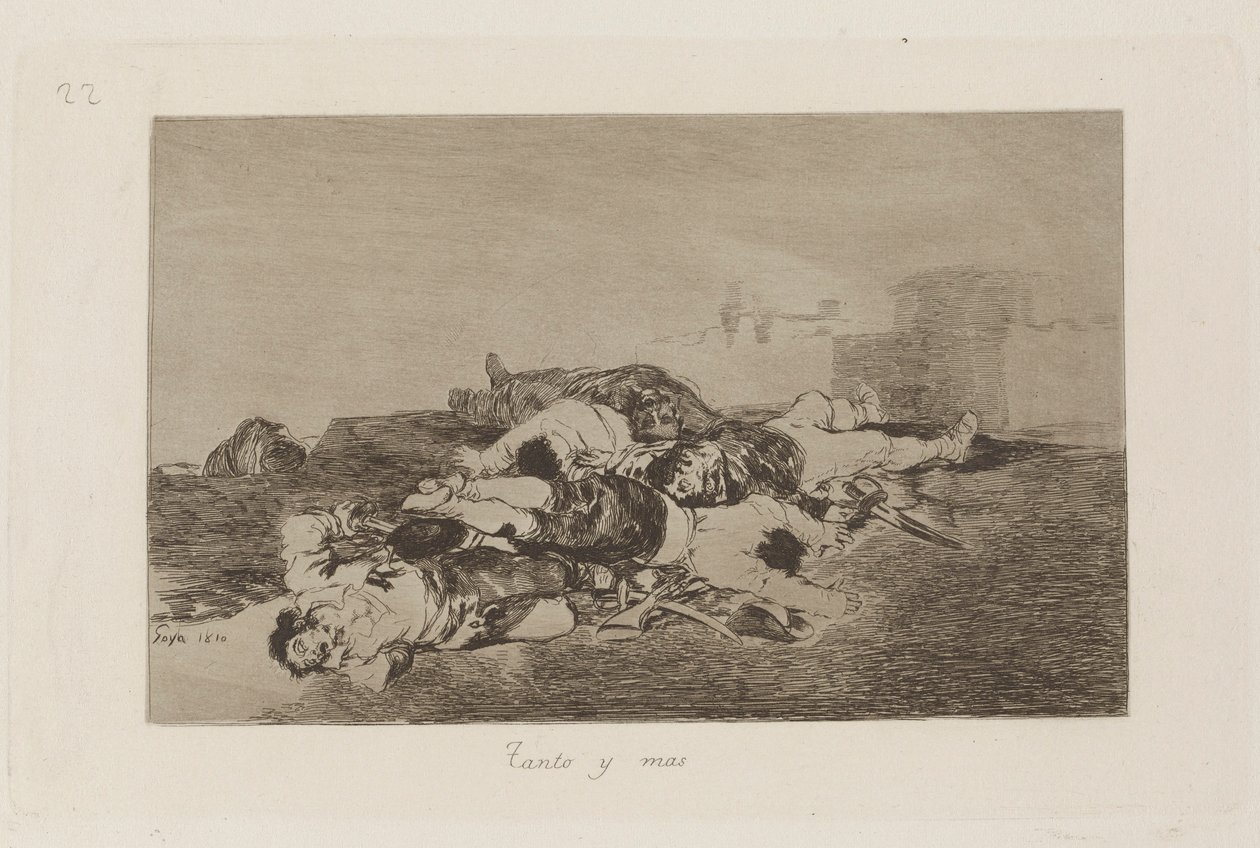 Both and More (Even Worse), Plade 22 fra The Disasters of War af Francisco de Goya