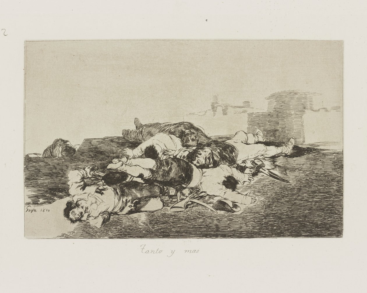 Så meget og mere. (Endnu værre.), pl. 22 fra serien The Disasters of War af Francisco de Goya