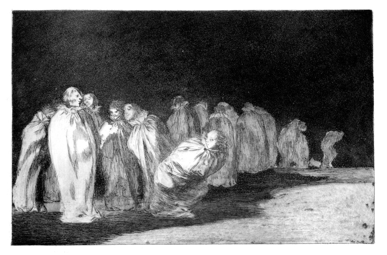 Mændene i sække, 1819-1823 af Francisco de Goya