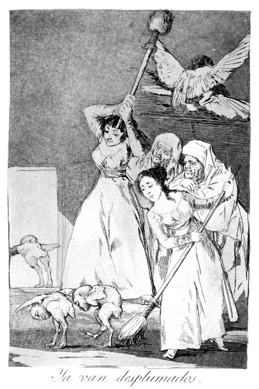 Der går de, plukket, 1799 af Francisco de Goya