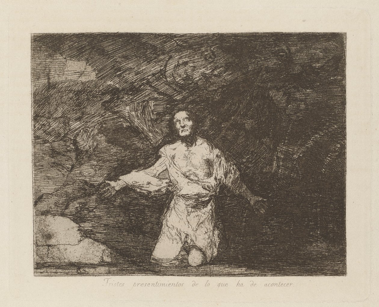 Triste forvarsler om, hvad der skal ske, pl. 1 fra serien The Disasters of War af Francisco de Goya