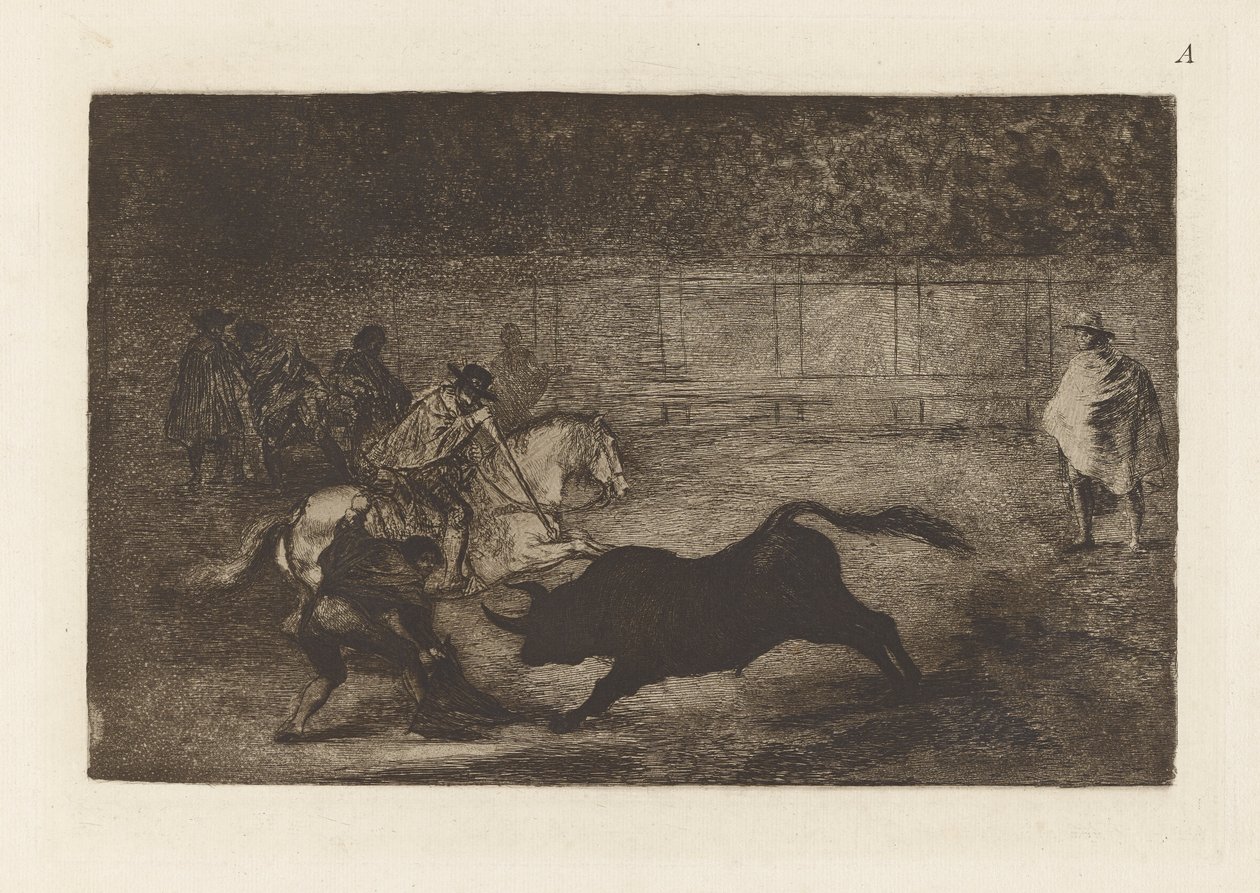 En spansk rytter smadrer af Francisco de Goya