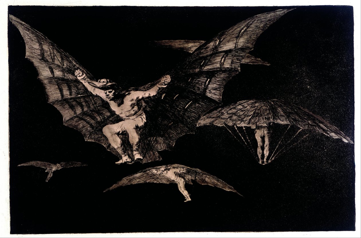 Hvor der er en vilje Der er en vej (en måde at flyve) af Francisco de Goya